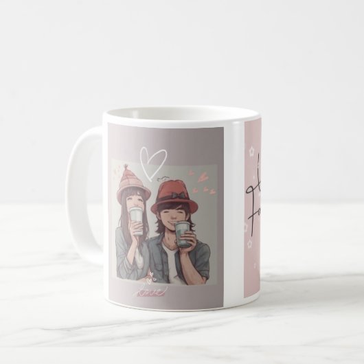 Ensemble mug imprimé pour toujours (Devant gauche)