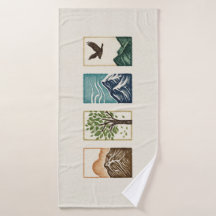 Ensemble Nature Minimal – Art Montagne & Arbre