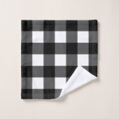Ensemble noir et blanc de serviette de Bath de (Gant de toilette)