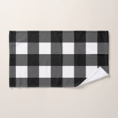 Ensemble noir et blanc de serviette de Bath de (Serviette à main)