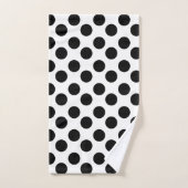 Ensemble noir et blanc de serviette de Bath de (Serviette à main)
