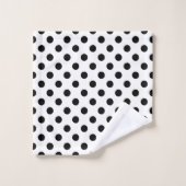 Ensemble noir et blanc de serviette de Bath de (Gant de toilette)