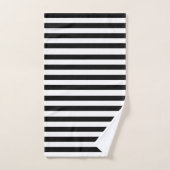 Ensemble noir et blanc solide moderne de serviette (Serviette à main)