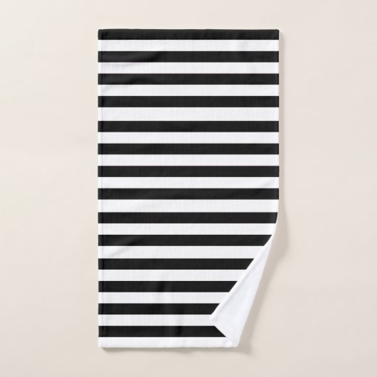 Ensemble noir et blanc solide moderne de serviette (Serviette à main)