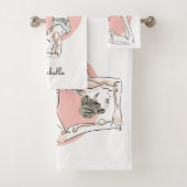 Ensemble nommé fait sur commande de serviette de (En situation)