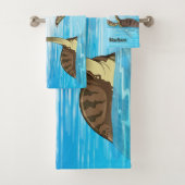 Ensemble nommé fait sur commande de serviette de (En situation)