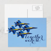 Ensemble, nous élevons Blue Angels Carte postale (Devant / Derrière)