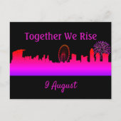 Ensemble, nous élevons la carte postale de la fête (Devant)