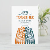 Ensemble nouvelle carte d'adresse avec la ville (Debout devant)