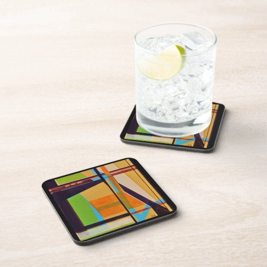 ensemble orange multi de dessous de verre (Côté Droit)