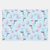 Ensemble papier cadeau Bébé garçon cigogne (Devant)