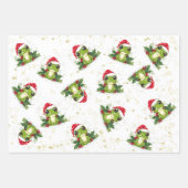 Ensemble papier cadeau Grenouille de Noël set de 3 (Devant 2)