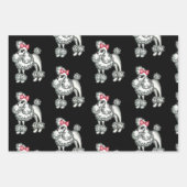 Ensemble papier cadeau Poodles français (Devant 3)