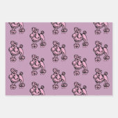 Ensemble papier cadeau Poodles français (Devant 2)