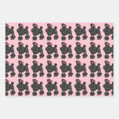 Ensemble papier cadeau Poodles français (Devant)