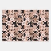 ensemble papier d'emballage de 3 feuilles motif ab (Devant 2)
