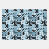 ensemble papier d'emballage de 3 feuilles motif ab (Devant)