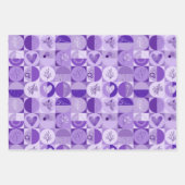 ensemble papier d'emballage de 3 feuilles motif ab (Devant 3)