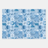 ensemble papier d'emballage de 3 feuilles motif ab (Devant 2)