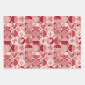 ensemble papier d'emballage de 3 feuilles motif ab (Devant)