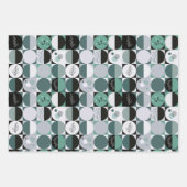 ensemble papier d'emballage de 3 feuilles motif ab (Devant 3)