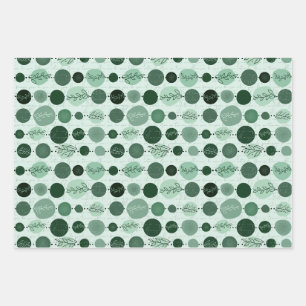 ensemble papier d'emballage de 3 feuilles motif ab