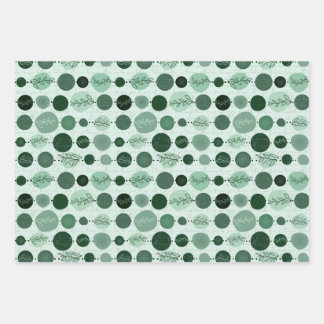 ensemble papier d'emballage de 3 feuilles motif ab