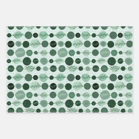ensemble papier d'emballage de 3 feuilles motif ab (Devant 3)