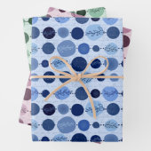 ensemble papier d'emballage de 3 feuilles motif ab (En situation)