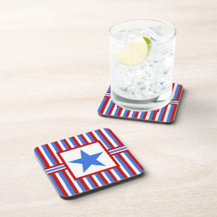 Ensemble patriotique américain de dessous de verre
