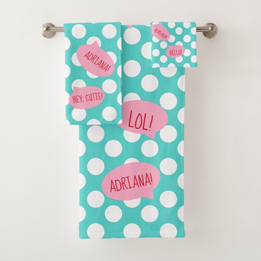 Ensemble personnalisé de serviette de bain (En situation)