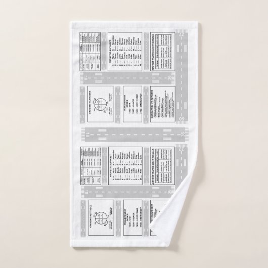 Ensemble pilote de serviette de Bath de Kneeboard (Serviette à main)