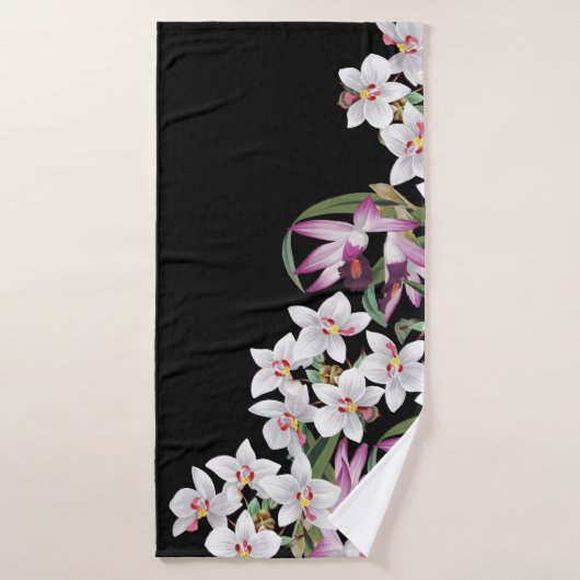 Ensemble pourpre blanc de serviette de Bath de (Serviette de bain)