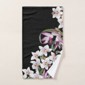Ensemble pourpre blanc de serviette de Bath de (Serviette à main)