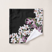 Ensemble pourpre blanc de serviette de Bath de (Gant de toilette)