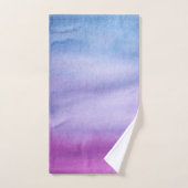 Ensemble pourpre d'aquarelle d'Ombre/bleu nommé (Serviette à main)