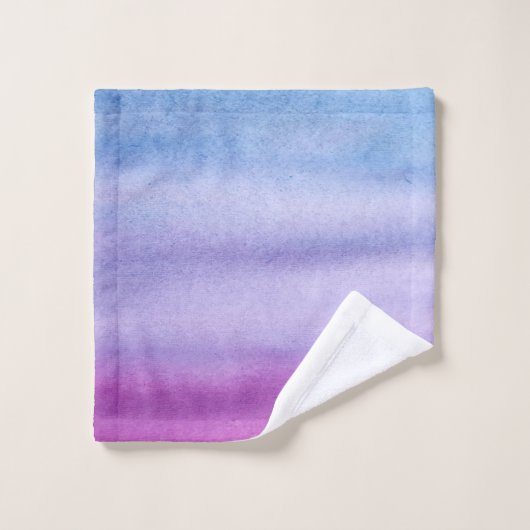Ensemble pourpre d'aquarelle d'Ombre/bleu nommé (Gant de toilette)