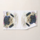 Ensemble rose de serviette de bain de chien de (Serviette à main)