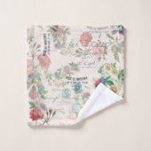 Ensemble rose de serviette de Bath de (Gant de toilette)