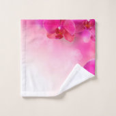 Ensemble rose de serviette de Bath de fleur (Gant de toilette)