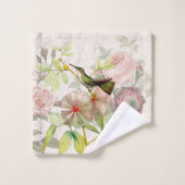 Ensemble rose de serviette de Bath de fleurs (Gant de toilette)