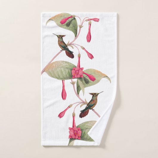 Ensemble rose de serviette de Bath de fleurs (Serviette à main)