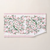 Ensemble rose de serviette de Bath de fleurs de (Serviette à main)