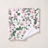 Ensemble rose de serviette de Bath de fleurs de (Gant de toilette)