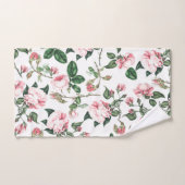Ensemble rose de serviette de Bath de fleurs de (Serviette à main)