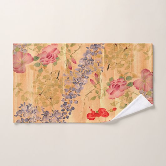 Ensemble rose de serviette de Bath de rouleau de (Serviette à main)