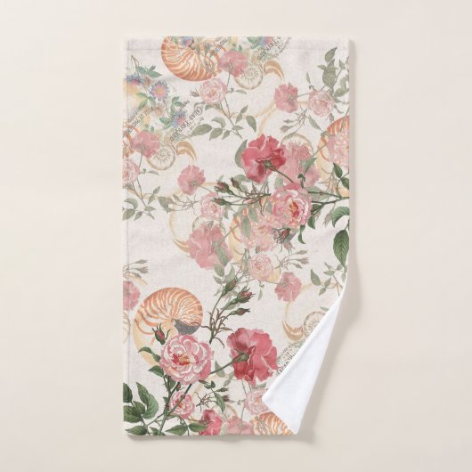 Ensemble rose de serviette de Bath de Shell de (Serviette à main)