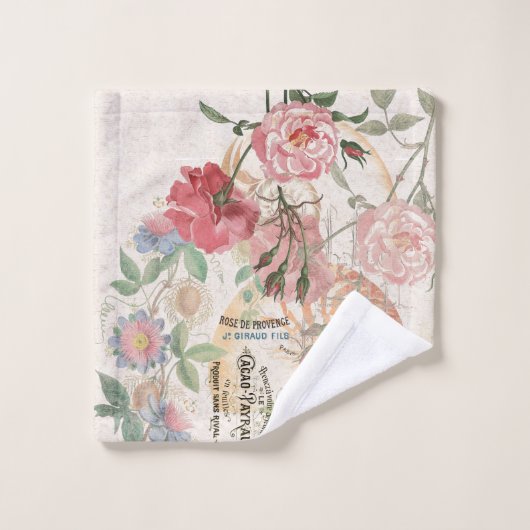 Ensemble rose de serviette de Bath de Shell de (Gant de toilette)