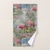 Ensemble rose de serviette de mosaïque de paume de (Serviette à main)