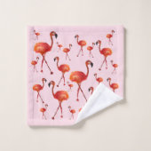 Ensemble rose de serviette de salle de bains de (Gant de toilette)